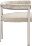 Marcello Dining Chair Set of 2 - Contemporary Velvet Seating with Durable Chrome Frame for Modern Homes