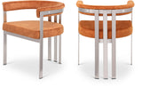 Marcello Dining Chair Set of 2 - Contemporary Velvet Seating with Durable Chrome Frame for Modern Homes