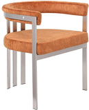 Marcello Dining Chair Set of 2 - Contemporary Velvet Seating with Durable Chrome Frame for Modern Homes