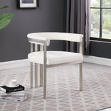 Marcello Dining Chair Set of 2 - Contemporary Velvet Seating with Durable Chrome Frame for Modern Homes