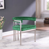 Marcello Dining Chair Set of 2 - Contemporary Velvet Seating with Durable Chrome Frame for Modern Homes