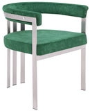 Marcello Dining Chair Set of 2 - Contemporary Velvet Seating with Durable Chrome Frame for Modern Homes