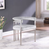 Marcello Dining Chair Set of 2 - Contemporary Velvet Seating with Durable Chrome Frame for Modern Homes