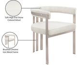 Marcello Dining Chair Set of 2 - Contemporary Velvet Seating with Durable Chrome Frame for Modern Homes