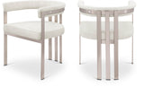 Marcello Dining Chair Set of 2 - Contemporary Velvet Seating with Durable Chrome Frame for Modern Homes