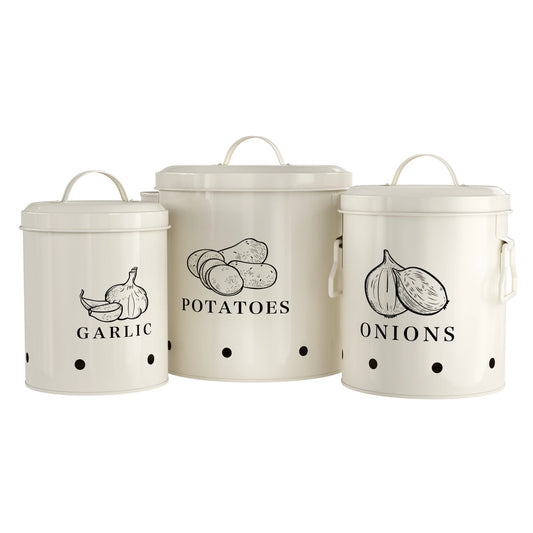 Kook Potato, Onion & Garlic Storage Canisters Set