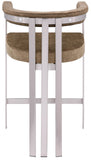 Marcello Counter Stool Set of 2 - Elegant Velvet Seating with Durable Chrome Frame for Modern Homes