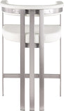 Marcello Counter Stool Set of 2 - Elegant Velvet Seating with Durable Chrome Frame for Modern Homes
