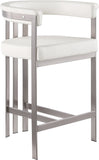 Marcello Counter Stool Set of 2 - Elegant Velvet Seating with Durable Chrome Frame for Modern Homes