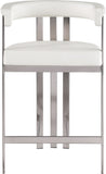 Marcello Counter Stool Set of 2 - Elegant Velvet Seating with Durable Chrome Frame for Modern Homes