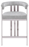 Marcello Counter Stool Set of 2 - Elegant Velvet Seating with Durable Chrome Frame for Modern Homes