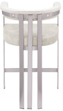Marcello Counter Stool Set of 2 - Elegant Velvet Seating with Durable Chrome Frame for Modern Homes