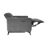 Low Track Arm Adjustable Power Recliner Chair, Dark Grey
