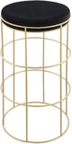 Rebar Velvet Counter Stool - Chic Black Velvet with Gold Finish for Modern Kitchen & Bar Decor