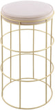 Rebar Velvet Counter Stool - Chic Black Velvet with Gold Finish for Modern Kitchen & Bar Decor