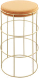 Rebar Velvet Counter Stool - Chic Black Velvet with Gold Finish for Modern Kitchen & Bar Decor