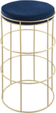 Rebar Velvet Counter Stool - Chic Black Velvet with Gold Finish for Modern Kitchen & Bar Decor