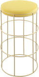Rebar Velvet Counter Stool - Chic Black Velvet with Gold Finish for Modern Kitchen & Bar Decor