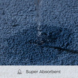 Quick-Dry Bathroom Rugs, Navy Blue