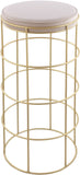 Rebar Contemporary Bar Stool with Luxurious Gold Finish and Plush Cushion for Stylish Dining Spaces