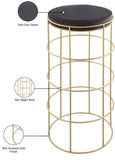Rebar Contemporary Bar Stool with Luxurious Gold Finish and Plush Cushion for Stylish Dining Spaces