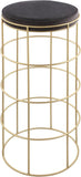 Rebar Contemporary Bar Stool with Luxurious Gold Finish and Plush Cushion for Stylish Dining Spaces