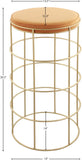 Rebar Contemporary Bar Stool with Luxurious Gold Finish and Plush Cushion for Stylish Dining Spaces