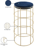 Rebar Contemporary Bar Stool with Luxurious Gold Finish and Plush Cushion for Stylish Dining Spaces