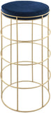 Rebar Contemporary Bar Stool with Luxurious Gold Finish and Plush Cushion for Stylish Dining Spaces