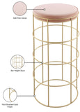 Rebar Contemporary Bar Stool with Luxurious Gold Finish and Plush Cushion for Stylish Dining Spaces