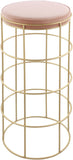 Rebar Contemporary Bar Stool with Luxurious Gold Finish and Plush Cushion for Stylish Dining Spaces