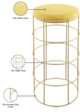 Rebar Contemporary Bar Stool with Luxurious Gold Finish and Plush Cushion for Stylish Dining Spaces