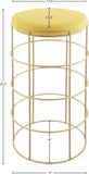 Rebar Contemporary Bar Stool with Luxurious Gold Finish and Plush Cushion for Stylish Dining Spaces