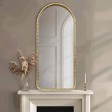 Gold Metal Arched Wall Mirror Home Decor Accents