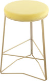 Tres Velvet Contemporary Counter Stool - Elegant Design with Plush Comfort and Gold Metal Legs