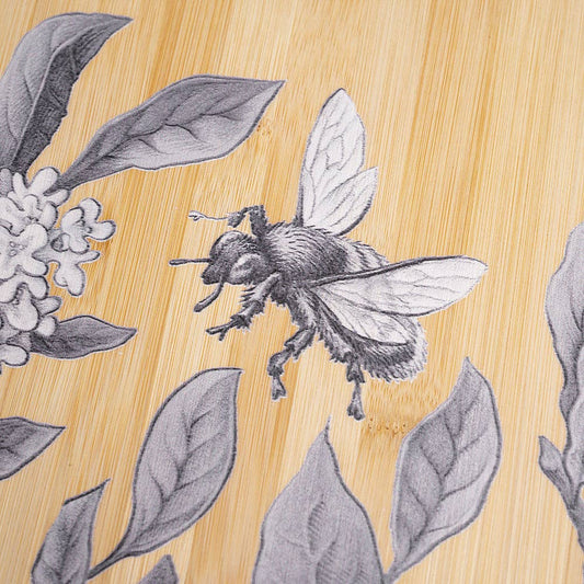 Blue Stallion Beatrice Bee Bamboo Charcuterie Board