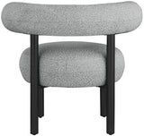 Bordeaux - Boucle Fabric Accent Chair With Black Legs