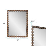 Wooden Bobbin Vanity Mirror