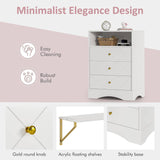 Dresser with Drawers & Floating Shelves, 3 Drawer Dresser