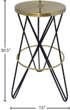 Mercury Contemporary Bar Stool - Durable Metal Design Perfect for Home Bars and Kitchen Counters
