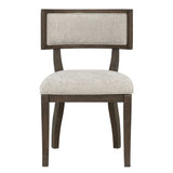 [Set of 2] Curve Back French Antique Dining Chair, Beige