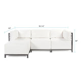 Axis 4pc Sectional Atlantis White Titanium Frame