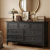 7 Drawer Dresser with Solid Wood Legs
