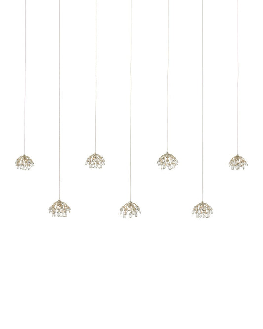 Crystal Bud 7-Light Linear Multi-Drop Pendant