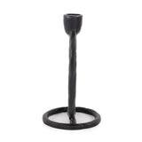 Single Circle Arman Aluminum Candlestick in Black
