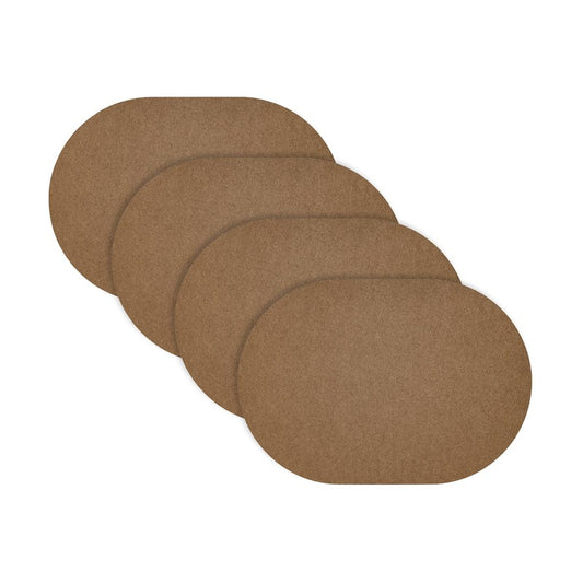 Loft Felt Cashmere Placemat - Oval 13.3x16.5"- Set of 4