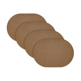 Loft Felt Cashmere Placemat - Oval 13.3x16.5"- Set of 4