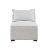 Modular Modern Comfy Sectional Sofa Couch, Silver Grey