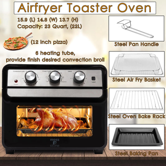 Moss & Stone 23QT 6-in-1 Air Fryer Toaster Oven