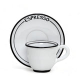 Deruta Posata Nero Espresso Cup & Saucer, 3 oz